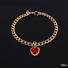 Load image into Gallery viewer, Heart Shape Diamond Inlaid Pet Cat Collar Pets Shiny Crystal Collars Footprints Accessories For Kitten Dog Collar Cat Necklace
