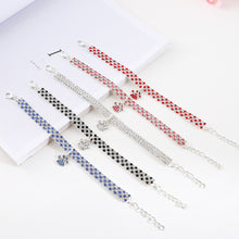 Load image into Gallery viewer, 20-35cm Diamond Inlaid Pet Cat Collar Pets Shiny Crystal Elastic cats Collars Footprints Accessories For Kitten Dog Collar Cat Necklace

