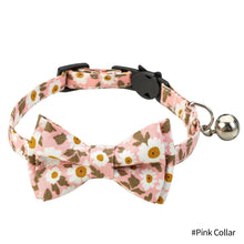 Load image into Gallery viewer, Adjustable Flower Pattern Pet Cat Collar with Bell Breakaway Bowknot Clasp Summer Floral Kitten Bow Tie Safety Puppy Necklace Triangle Scarf Pet Accessories
