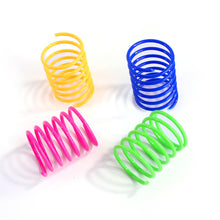 Load image into Gallery viewer, 12pcs/lot Cat Spring Toy Colorful Plastic Spring Training Toy For Interacting With Pet Cats
