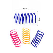 Load image into Gallery viewer, 12pcs/lot Cat Spring Toy Colorful Plastic Spring Training Toy For Interacting With Pet Cats
