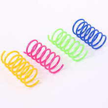 Load image into Gallery viewer, 12pcs/lot Cat Spring Toy Colorful Plastic Spring Training Toy For Interacting With Pet Cats
