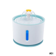 Load image into Gallery viewer, 2.4L/80oz Automatic Pet Cat Water Fountain with LED Lighting with Filters USB Charging Dogs Cats Mute Drinker Feeder Bowl Drinking Dispenser
