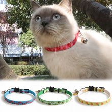 Load image into Gallery viewer, Adjustable Cute Cat Collars Puppy Kitten Necklace Fruits Pattern Cats Rabbit Buckle Collar with Bells Cat Accessories Pet Product
