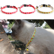 Load image into Gallery viewer, Adjustable Cute Cat Collars Puppy Kitten Necklace Fruits Pattern Cats Rabbit Buckle Collar with Bells Cat Accessories Pet Product
