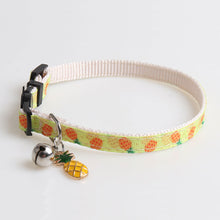 Load image into Gallery viewer, Adjustable Cute Cat Collars Puppy Kitten Necklace Fruits Pattern Cats Rabbit Buckle Collar with Bells Cat Accessories Pet Product

