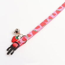 Load image into Gallery viewer, Adjustable Cute Cat Collars Puppy Kitten Necklace Fruits Pattern Cats Rabbit Buckle Collar with Bells Cat Accessories Pet Product

