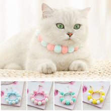 Load image into Gallery viewer, Lovely Plush Ball Dog Collar Candy Necklace Decoration Collar Puppy Neck Strap Yorkie Chihuahua Kitty Collar XS-L
