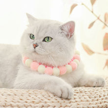 Load image into Gallery viewer, Lovely Plush Ball Dog Collar Candy Necklace Decoration Collar Puppy Neck Strap Yorkie Chihuahua Kitty Collar XS-L
