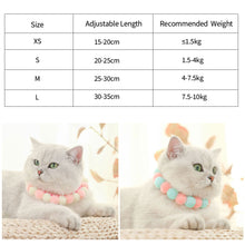 Load image into Gallery viewer, Lovely Plush Ball Dog Collar Candy Necklace Decoration Collar Puppy Neck Strap Yorkie Chihuahua Kitty Collar XS-L
