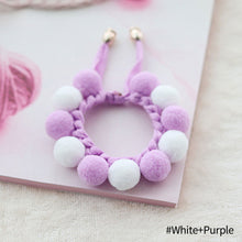 Load image into Gallery viewer, Lovely Plush Ball Dog Collar Candy Necklace Decoration Collar Puppy Neck Strap Yorkie Chihuahua Kitty Collar XS-L
