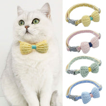 Load image into Gallery viewer, Cute Bow Tie Kitty Collar Adjustable Pet Dog Cat Polyester Collars Dog Necklace for Small Middle Dog Cats Rabbits

