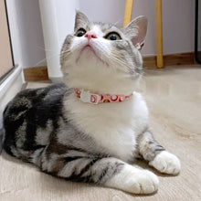 Load image into Gallery viewer, Lovely Fruit Print Fabric Cotton Polyester Pet Dog Cat Collar Cat Collar Buckles With Bell Adjustable for Small Middle Dog Cats
