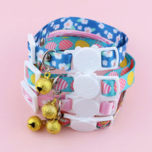 Load image into Gallery viewer, Lovely Fruit Print Fabric Cotton Polyester Pet Dog Cat Collar Cat Collar Buckles With Bell Adjustable for Small Middle Dog Cats

