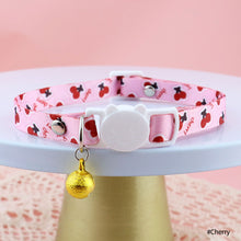 Load image into Gallery viewer, Lovely Fruit Print Fabric Cotton Polyester Pet Dog Cat Collar Cat Collar Buckles With Bell Adjustable for Small Middle Dog Cats
