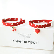 Load image into Gallery viewer, Pet Cute Cat Dog Safety Buckle Collar Love Pattern Adjustable Collars Angel Flower Cherry Necklace Cat Accessories Pet Product
