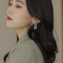 Load image into Gallery viewer, Unusual Ear Clip Tassel Dangle Ear Stud Fashion Gold Zircon Women Girl Earring Luxury Party Elegant Sexy Accessories Jewelry
