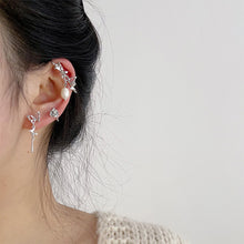 Load image into Gallery viewer, 3pcs/set Fashion Design Zircon Butterfly Ear Bones Clip Silver Earrings Women Elegant Pearl No Piercing Cartilage Ear Jewelry
