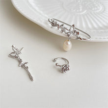 Load image into Gallery viewer, 3pcs/set Fashion Design Zircon Butterfly Ear Bones Clip Silver Earrings Women Elegant Pearl No Piercing Cartilage Ear Jewelry
