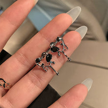 Load image into Gallery viewer, Vintage Goth Black Love Heart Hollow Metal Stud Earrings for Women Girl Trendy Creative Ins Party Aesthetic Jewelry Accessories
