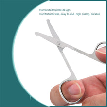 Load image into Gallery viewer, Mini Stainless Steel Nose Hair Scissors Portable Round Head Beauty Trimmer Nose Hair Clipper Ergonomics Nose Hair Cutter
