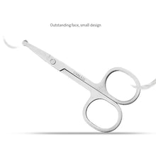 Load image into Gallery viewer, Mini Stainless Steel Nose Hair Scissors Portable Round Head Beauty Trimmer Nose Hair Clipper Ergonomics Nose Hair Cutter
