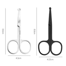 Load image into Gallery viewer, Mini Stainless Steel Nose Hair Scissors Portable Round Head Beauty Trimmer Nose Hair Clipper Ergonomics Nose Hair Cutter
