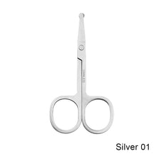 Load image into Gallery viewer, Mini Stainless Steel Nose Hair Scissors Portable Round Head Beauty Trimmer Nose Hair Clipper Ergonomics Nose Hair Cutter
