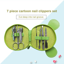 Load image into Gallery viewer, 7pcs/set Stainless Steel Manicure Cutters Nail Clipper Set Cartoon Portable Ear Spoon Nail Clippers Pedicure Nail Scissors Tool
