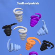 Load image into Gallery viewer, Waterproof Sleeping Silicone Earplugs Noise Reduction Earplug Hearing Protection Anti-Noise Plug for Travelling Sleep Promotion
