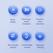 Load image into Gallery viewer, Waterproof Sleeping Silicone Earplugs Noise Reduction Earplug Hearing Protection Anti-Noise Plug for Travelling Sleep Promotion
