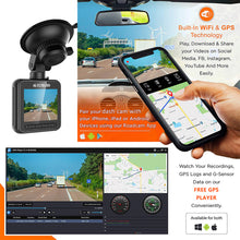 Load image into Gallery viewer, 4K 2160P Recording IPS Dash Cam Car Camera DVR Built-In GPS Wi-Fi Night Vision WDR Motion Detection Loop Recording
