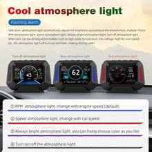 Load image into Gallery viewer, Car GPS OBD2 HUD Gauge Digital Speedometer Head Up On-board Computer Display Vehicle System Driving Turbo Speed Alarm Sensor
