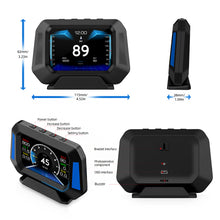 Load image into Gallery viewer, Car GPS OBD2 HUD Gauge Digital Speedometer Head Up On-board Computer Display Vehicle System Driving Turbo Speed Alarm Sensor
