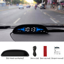 Load image into Gallery viewer, Car HUD GPS Head Up Display Smart Speedometer Digital Gauge Compass Speed Clock Driving Distance Display Speed Alarm

