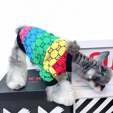 Load image into Gallery viewer, Autumn and Winter Pet Warm Fleece Puppy Dog Cat Rainbow Shirt Jacket Sweater Teddy Bichon Pomeranian Schnauze Dog Clothes
