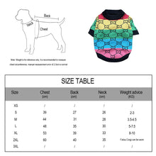 Load image into Gallery viewer, Autumn and Winter Pet Warm Fleece Puppy Dog Cat Rainbow Shirt Jacket Sweater Teddy Bichon Pomeranian Schnauze Dog Clothes
