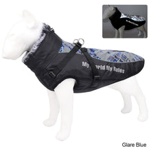 Load image into Gallery viewer, Winter Coat Waterproof Windproof Dog Jacket with Harness &amp; Furry Collar Warm Dog Clothes Outdoor Dog Vest with Reflective Strips
