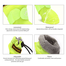 Load image into Gallery viewer, Winter Waterproof Pet Rain Shoes for Small Medium Dog Warm Puppy Snow Boots Fleece Soft Silicon Adjustable Anti-Slip Pet Rain Boots Large Dog Shoes
