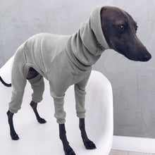 Load image into Gallery viewer, Solid Four-legged Rib Dog Clothes Turtleneck Pet Sweater for Whippet Italian Greyhound Winter Pullover Jumpsuit for Big Dogs
