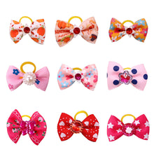 Load image into Gallery viewer, 10Pcs Dog Hair Bows Diamond Dog Hair Accessories Rubber Bands Dog Bows Dogs Pets Hair Accessories Pet Grooming Products
