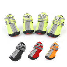 Load image into Gallery viewer, Four season Waterproof Pet Shoes for Small to Large Dog Oxford Bottom Reflective Bandages Pet Rain Boots Large Dog Shoes
