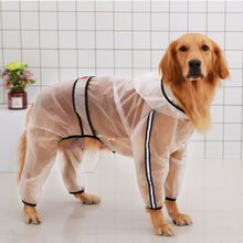 Load image into Gallery viewer, Transparent Waterproof Pets Dog Clothes Dog Riancoat Jumpsuit Rain Coat for Dogs Pet Cloak Labrador Waterproof Golden Retriever Jacket
