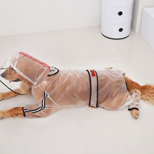 Load image into Gallery viewer, Transparent Waterproof Pets Dog Clothes Dog Riancoat Jumpsuit Rain Coat for Dogs Pet Cloak Labrador Waterproof Golden Retriever Jacket
