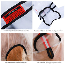 Load image into Gallery viewer, Transparent Waterproof Pets Dog Clothes Dog Riancoat Jumpsuit Rain Coat for Dogs Pet Cloak Labrador Waterproof Golden Retriever Jacket
