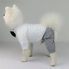 Load image into Gallery viewer, Pet Jumpsuit Outfit Party Costume Formal Gentleman Bowtie Tuxedo Pet Cat Dog Clothes Wedding Suit For Small Dog
