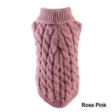 Load image into Gallery viewer, Winter Dog Clothes Chihuahua Soft Puppy Kitten Kitten High Collar Solid Color Design Sweater Fashion Clothing for Pet Dogs Cats
