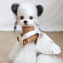 Load image into Gallery viewer, Bear Suspenders Skirt Pet Cats and Dogs Clothes Autumn and Winter Flying Sleeves Base Corduroy Cute Princess Skirt Pets Clothes
