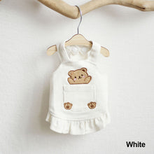 Load image into Gallery viewer, Bear Suspenders Skirt Pet Cats and Dogs Clothes Autumn and Winter Flying Sleeves Base Corduroy Cute Princess Skirt Pets Clothes
