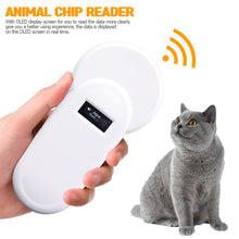 Load image into Gallery viewer, 134.2KHz OLED Display Pet ID Reader Animal Chip Digital Scanner Microchip Handheld Identification FDX-B Format for Cat Dog
